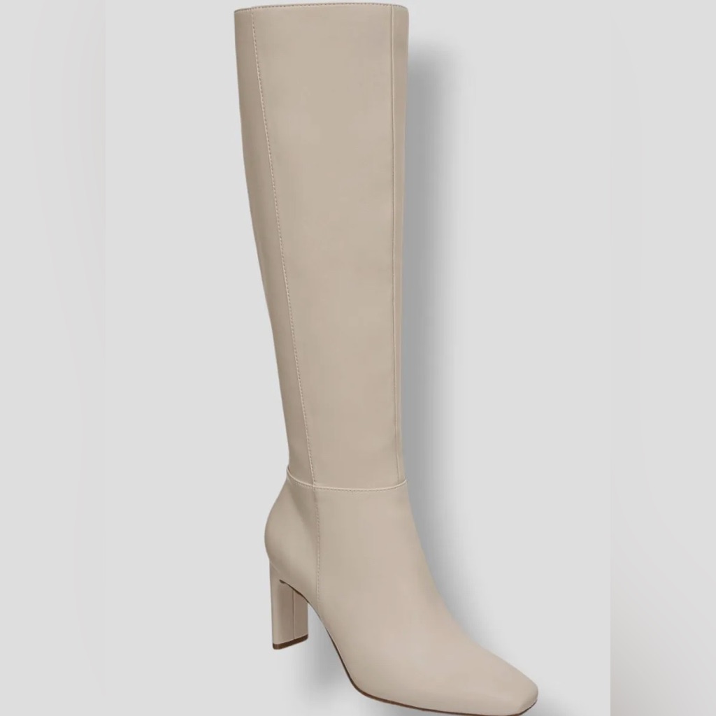 Alfani Tristanne Ivory Heeled Knee-High Boots - Size 8.5 (Nwob)
